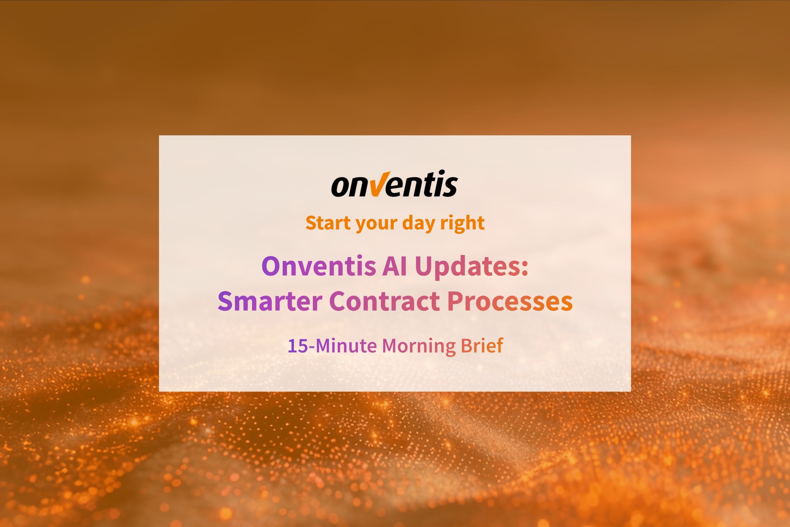Many contract processes begin the same way: uploading documents, transferring content, filling in fields. This initial step in contract lifecycle management is often manual and prone to errors. The Onventis AI Agent automates contract intake. Uploaded documents are immediately analyzed, relevant content is identified, and transferred into the appropriate contract attributes—before the actual lifecycle even begins.